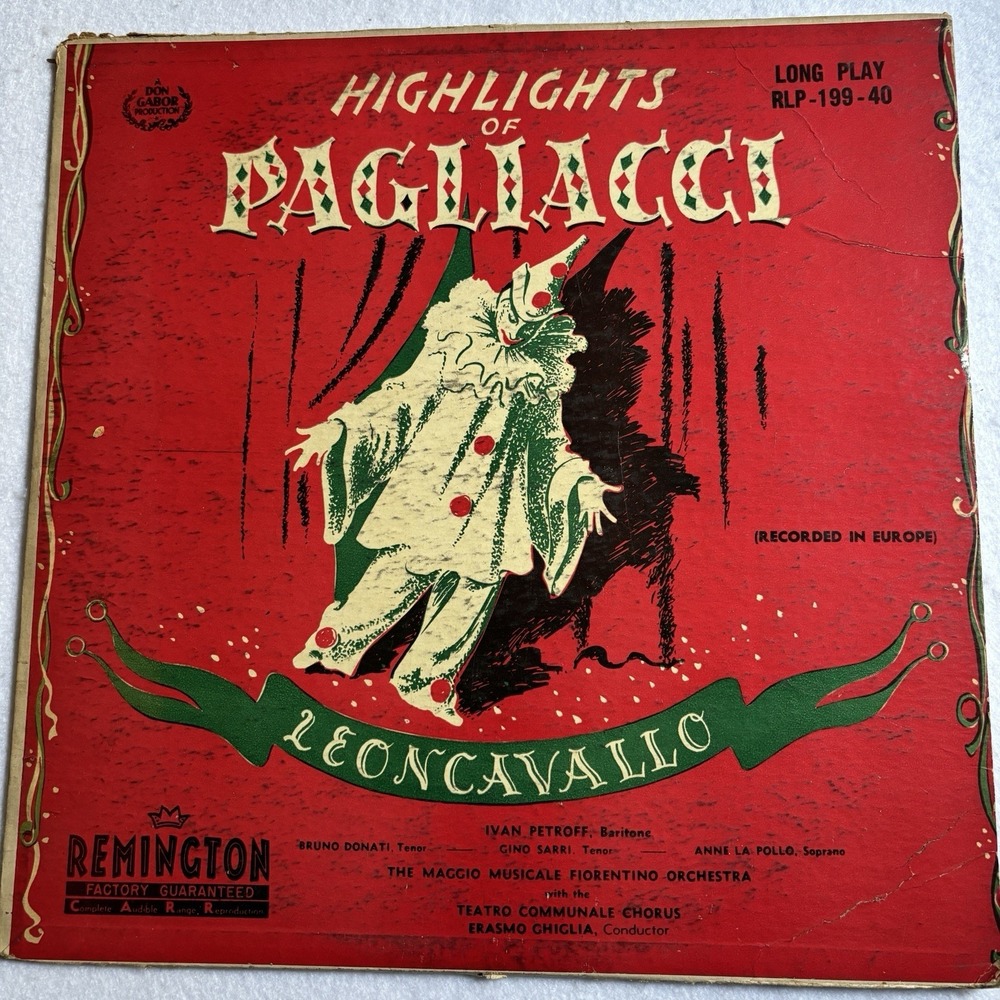 Remington‎ Highlights From Pagliacci LP RLP-199-40 33RPM
